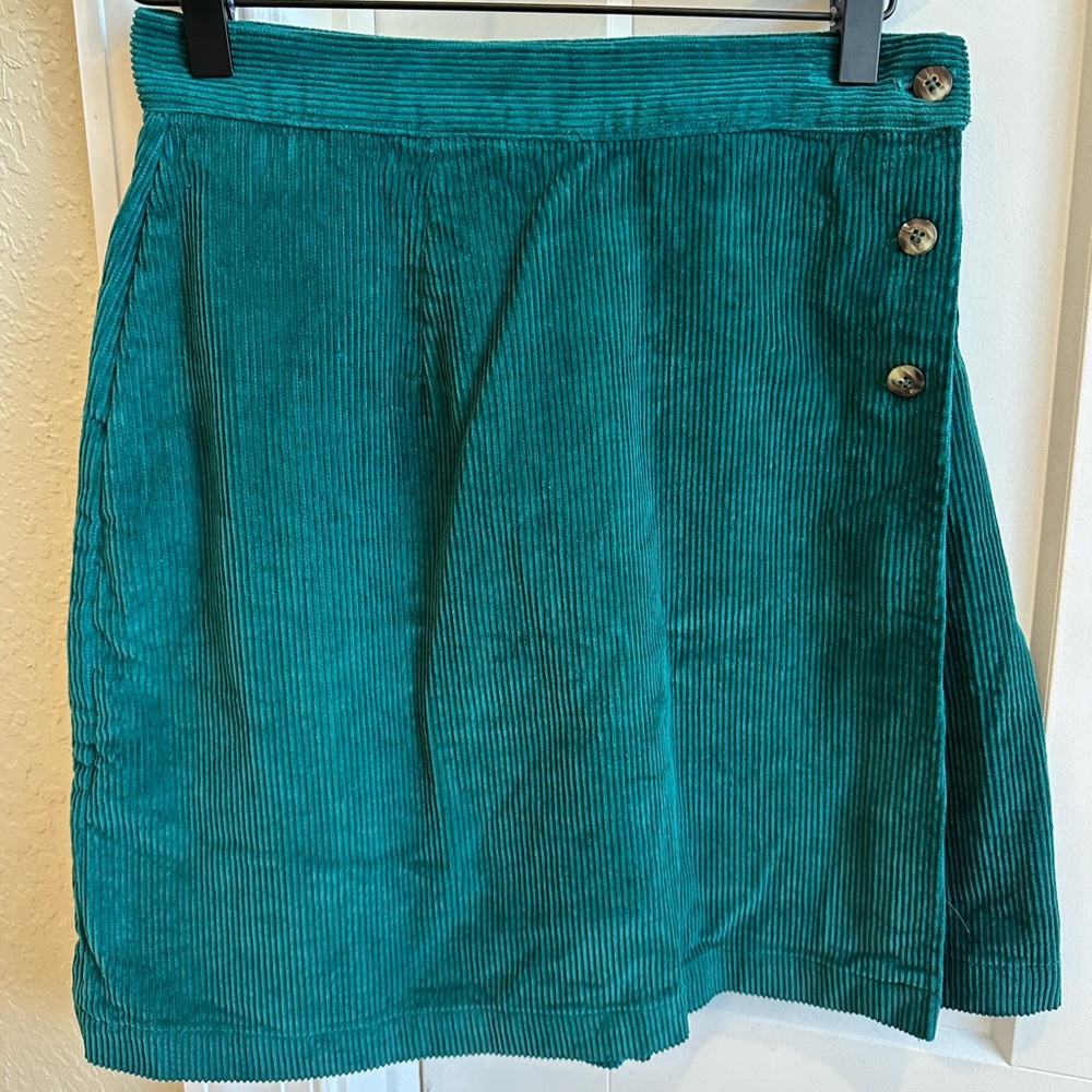 Vintage David Hollis Green Corduroy Skirt
